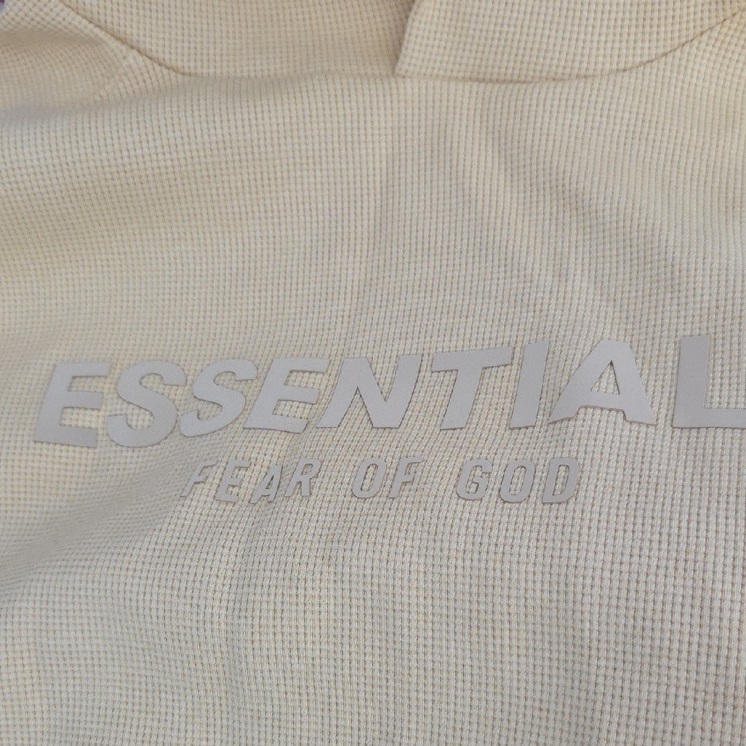 Fear Of God Essentials Beige Textured Hoodie